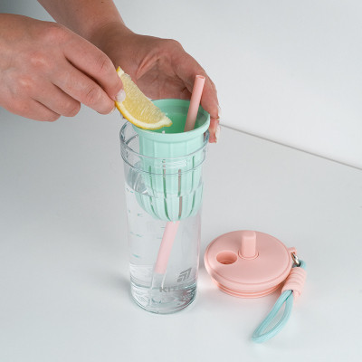 Бутылка для воды Kite 650 мл, рожево-зелений (K25-1219-1) Винница - изображение 8