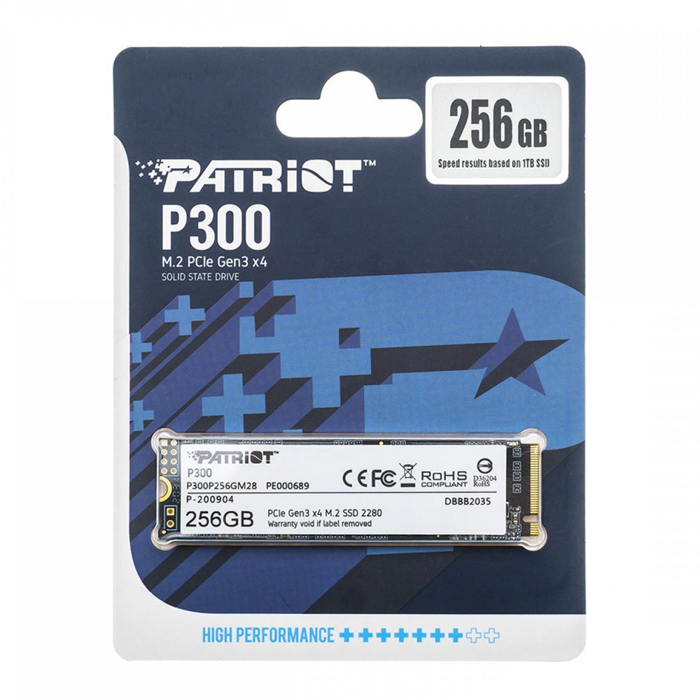 Накопитель SSD M.2 Patriot P300 256GB NVMe 2280 PCIe 3.0 3D TLC Киев - изображение 2