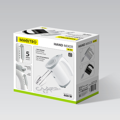 Міксер ручний 400W MR-505-WHITE білий Maestro Житомир - изображение 6