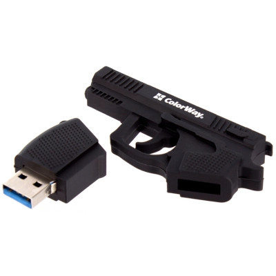 USB флеш накопитель ColorWay Pistol 64 GB 3.0 Black (CW-USBPL64) Винница - изображение 11
