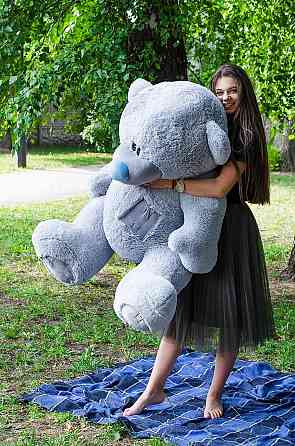 Плюшевий ведмедик М'яка іграшка Потап 180 см Сірий Тернопіль