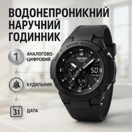 Часы военные мужские SKMEI 2105BK, Армейские наручные часы для мужчины Военные для всу WL-59 Львов