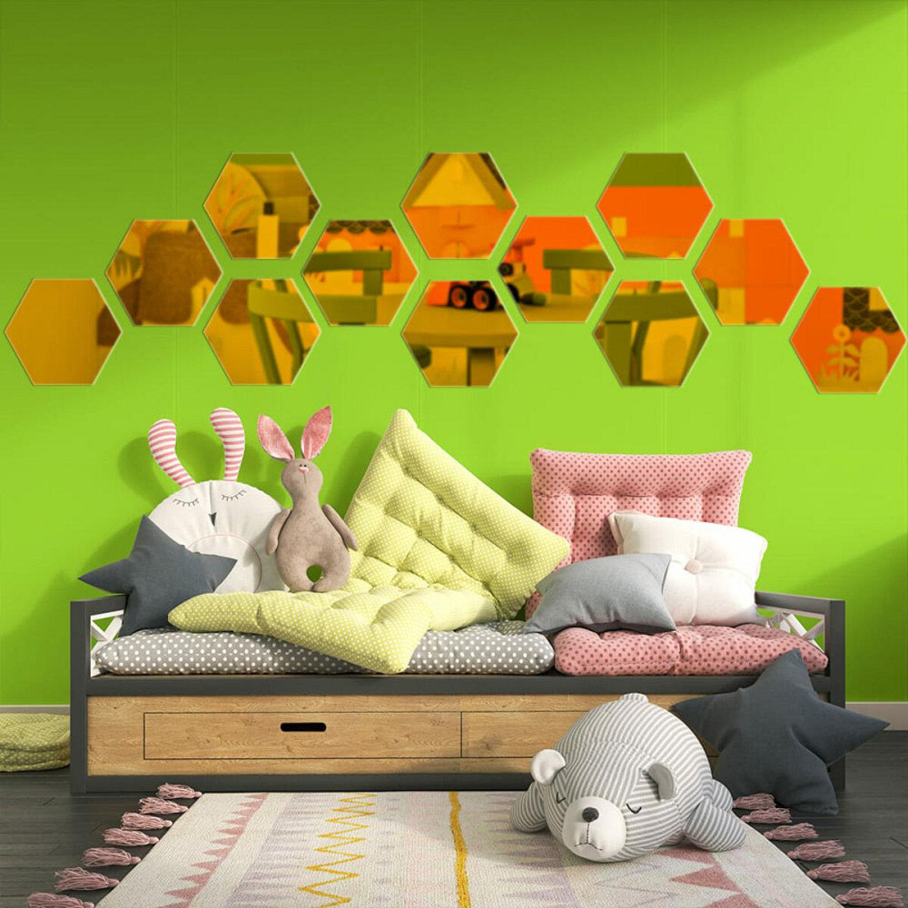 Золотой акриловый зеркальный декор, 12 штук Киев - изображение 6