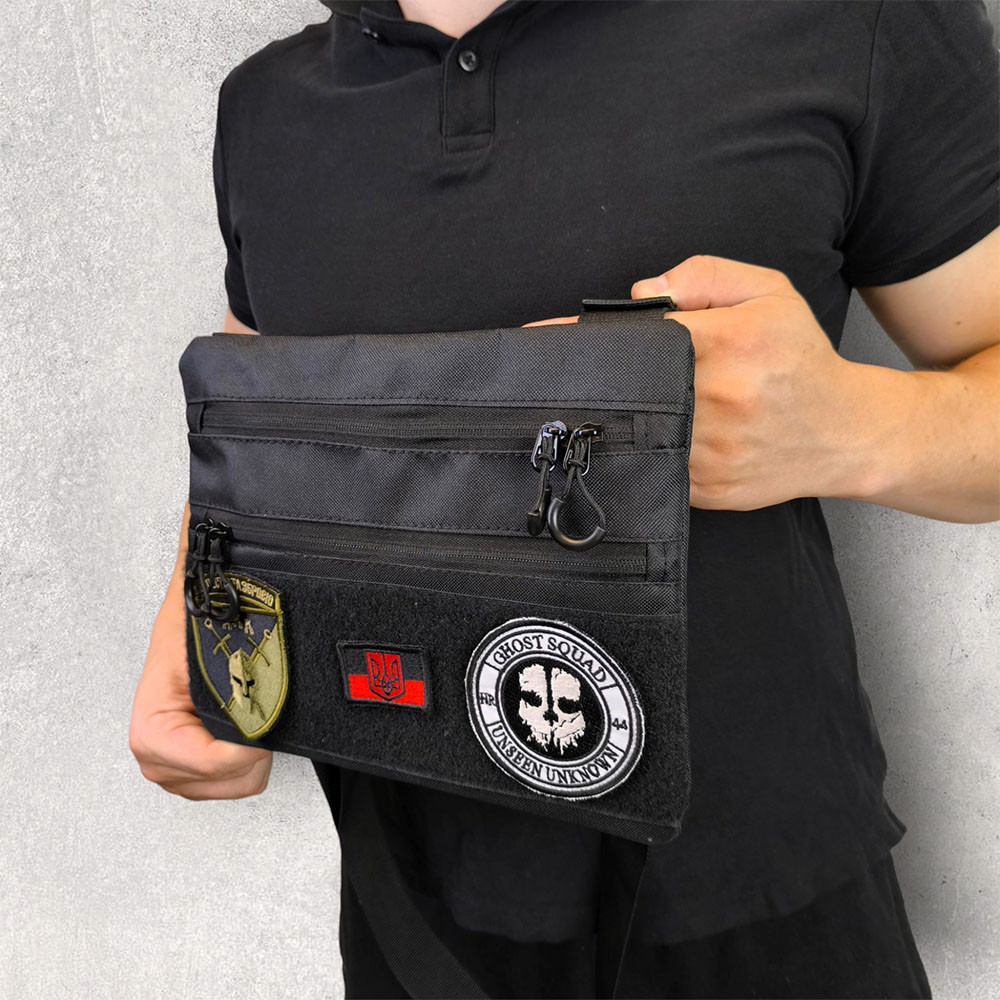 Мужская сумка рюкзак слинг, Сумка через плечо военная, Сумка кобура наплечная Мужская кросс-боди QJ-44 Львов - изображение 7