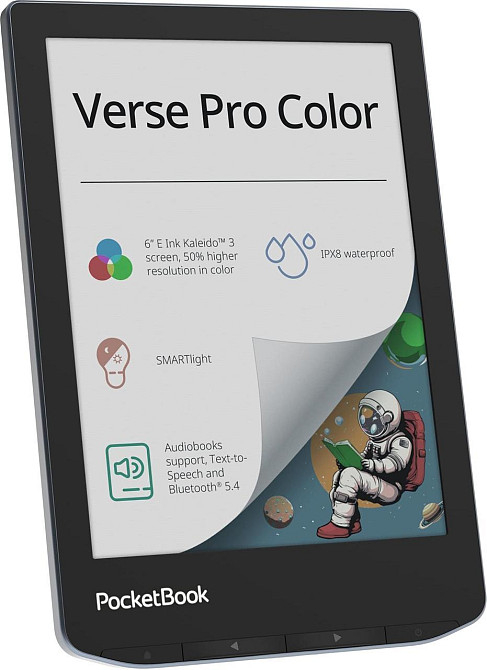Електронна книга PocketBook 634K3 Verse Pro Color Stormy Sea (PB634K3-1-CIS) чорно-блакитний Харків - фото 5