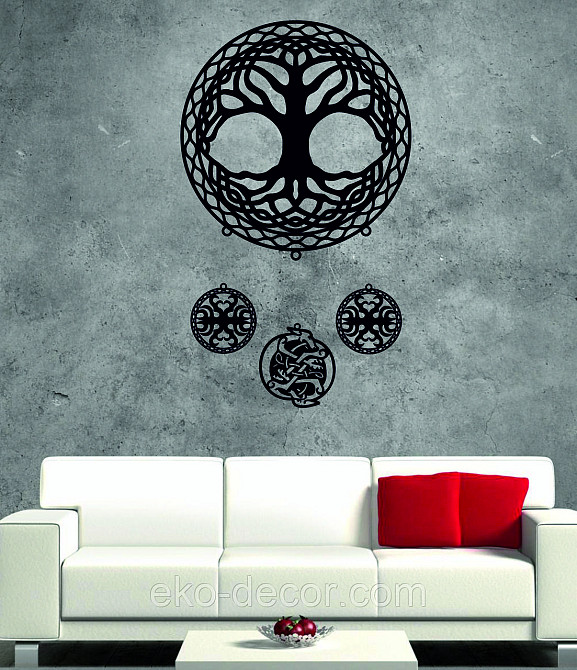 Декоративне настінне Панно «Ловець снів» Декор на стіну 70*100 см, Чорний Київ - фото 5