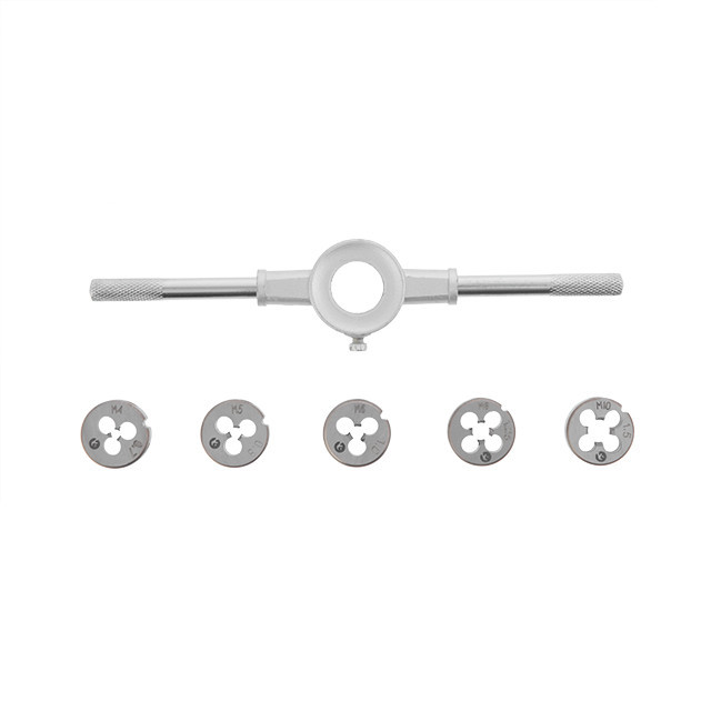 Нібор плашок з тримачем, 6 од., M4, M5, M6, M8, M10 INTERTOOL SD-8019 Київ - фото 9