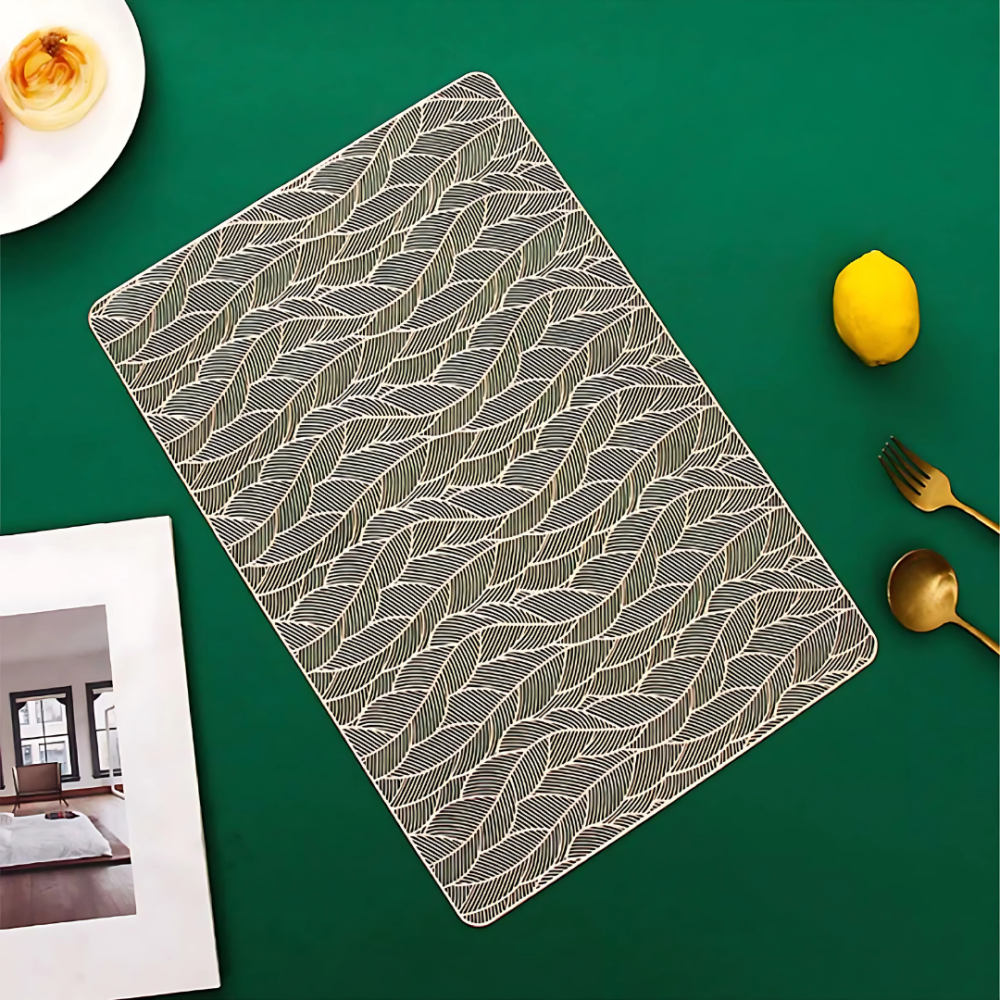 Сервировочная салфетка под горячее коврик сервировочный золотистый,  45×30см, набор 2шт Каменец-Подольский - изображение 1