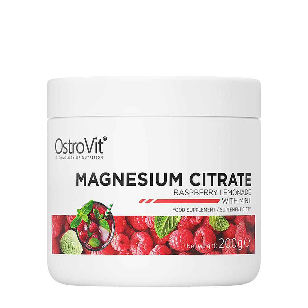 Магній OstroVit Magnesium Citrate 200 g (Raspberry lemoniade with mint) Луцьк - фото 1