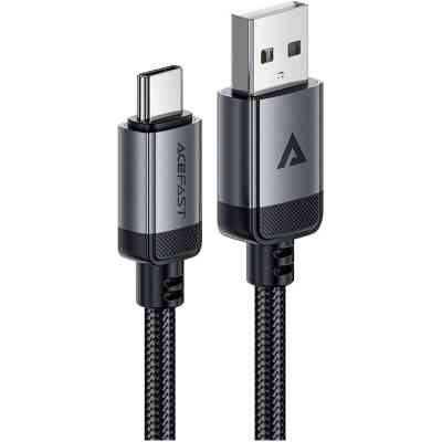 Дата кабель USB 2.0 AM to Type-C 1.2m 3.0A (18W) C20-04 aluminum alloy Black Acefast (6974316283782) Винница