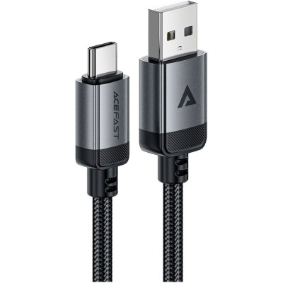 Дата кабель USB 2.0 AM to Type-C 1.2m 3.0A (18W) C20-04 aluminum alloy Black Acefast (6974316283782) Винница - изображение 2