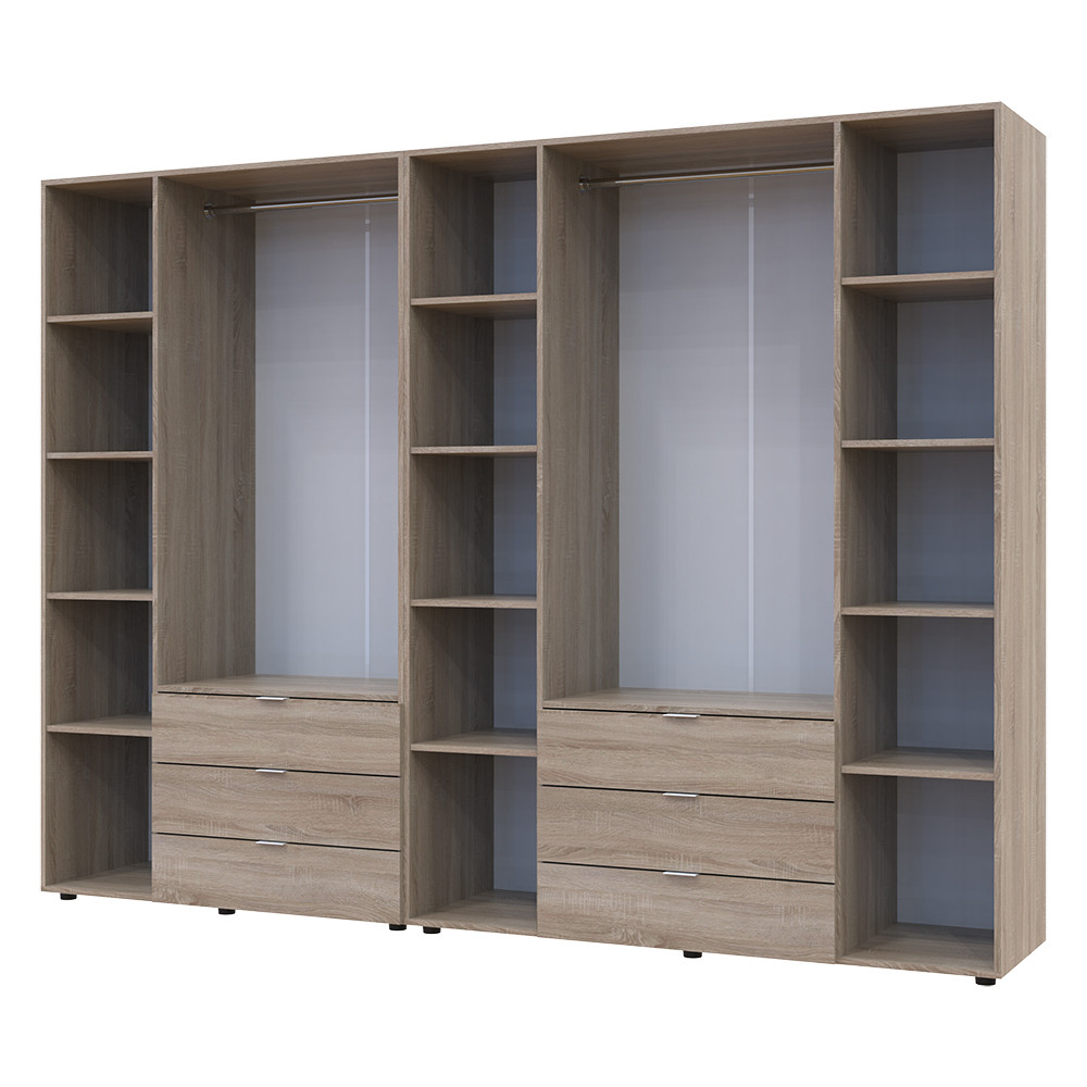 Комплект шаф для одягу Doros Гелар (2 шт.) 271,2х49,5х203,4 см Дуб сонома (DRS-011113) Дніпро - фото 4