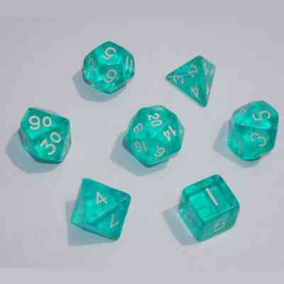 Набор кубиков для настольных игр Games 7 Days Transparent 7 Dice Set - Aqua (g7dtran07) Винница
