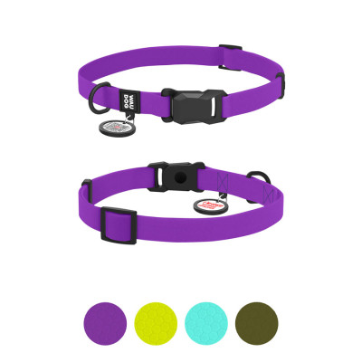 Ошейник для животных WAUDOG Magnet c QR паспортом, магнитная пряжка-фастекс S фиолетовый (27949) Винница - изображение 5