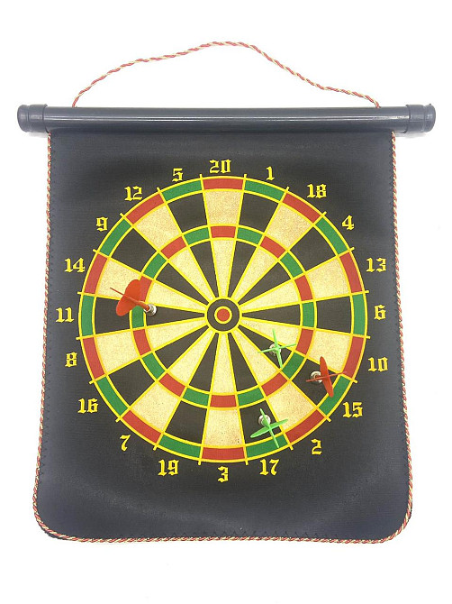 Дартс магнітний в тубусі 4 дротика розмір поля 35-31,5см 12 дюймів (MS 0099) Чернігів - фото 1