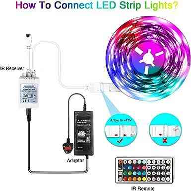 Светодиодная RGB лента phopollo 7,5 м 12 В, пульт 44 кнопки, 20 цветов, 8 режимов, самоклеящаяся Киев