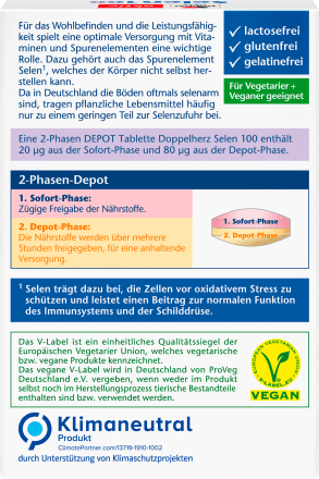 Doppelherz  Selen 100 Tabletten 45 St, 34.2 g Nahrungsergänzungsmittel Селен 100 Таблетки 45 шт., 34 Львів