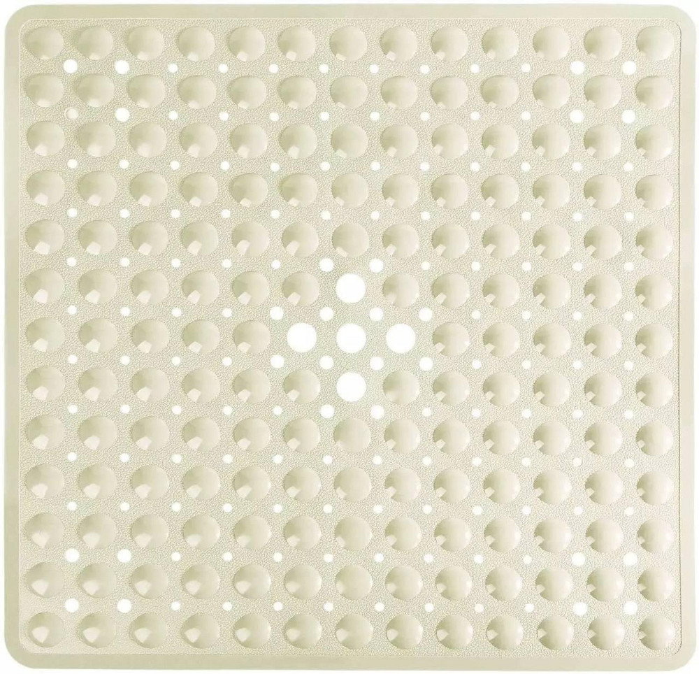 Силіконовий килимок протиковзкий Bathlux на присосках для ванни та душу, квадратний 53*53 см Бежевий Кам'янець-Подільський - фото 1