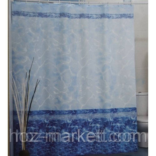 Шторка для душа Miranda Mermer su 180 х 200 см голубая производство Турция Харьков - изображение 5