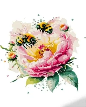 Набір для розпису по номерах Працюючі бджілки Strateg розміром 40х50 см (GS1364), шт Киев - изображение 1