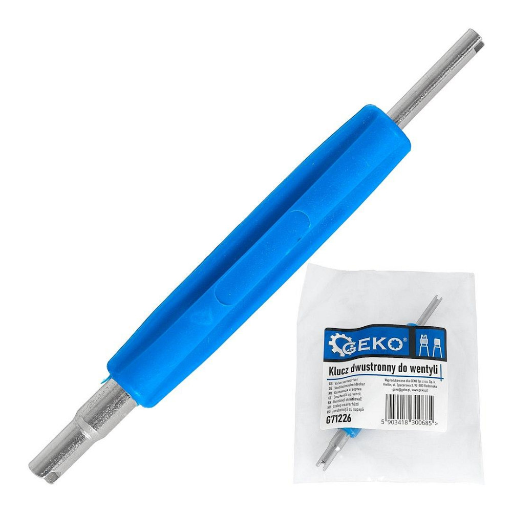 Ключ-викрутка для клапанів та вентилів шин "GeKo" односторонній двостронній Стрий - фото 1