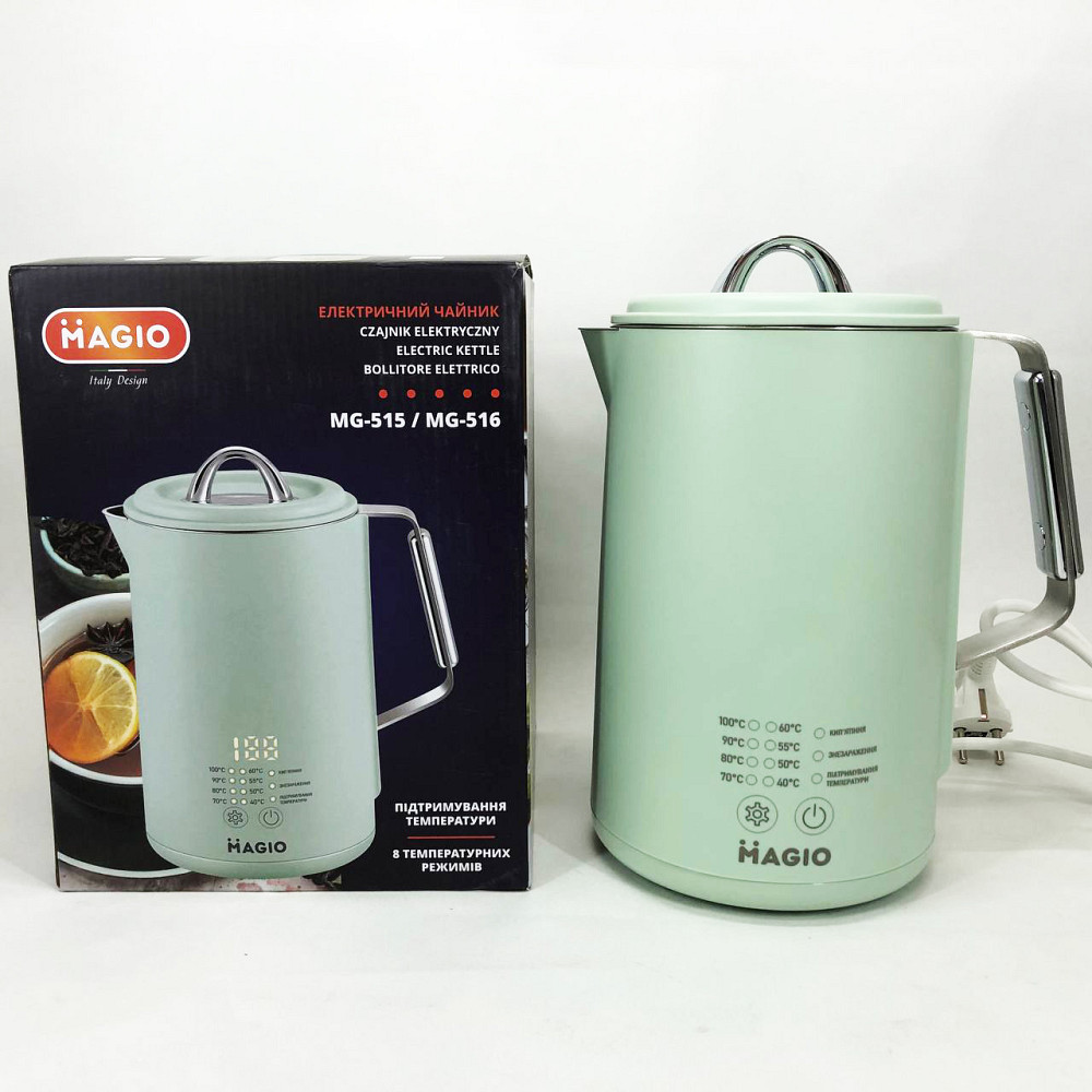 Тихий побутовий чайник Magio MG-515 1.5 л 1500 Вт, Електрочайник з індикатором включення HG-71 Івано-Франківськ - фото 10