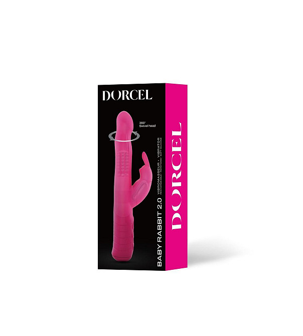 Вібратор-кролик Dorcel Baby Rabbit Magenta 2.0 з перлинним масажем і головкою, що обертається Sex Aura Київ - фото 6