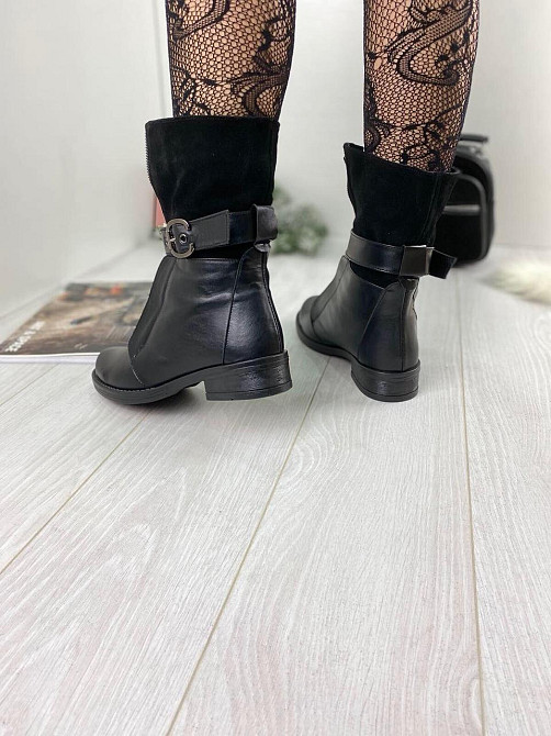 Черевики жіночі M.KRAFT чорні натуральна шкіра зима висота 20см каблук 4см (2482) 37р.41р. Коломыя - изображение 3