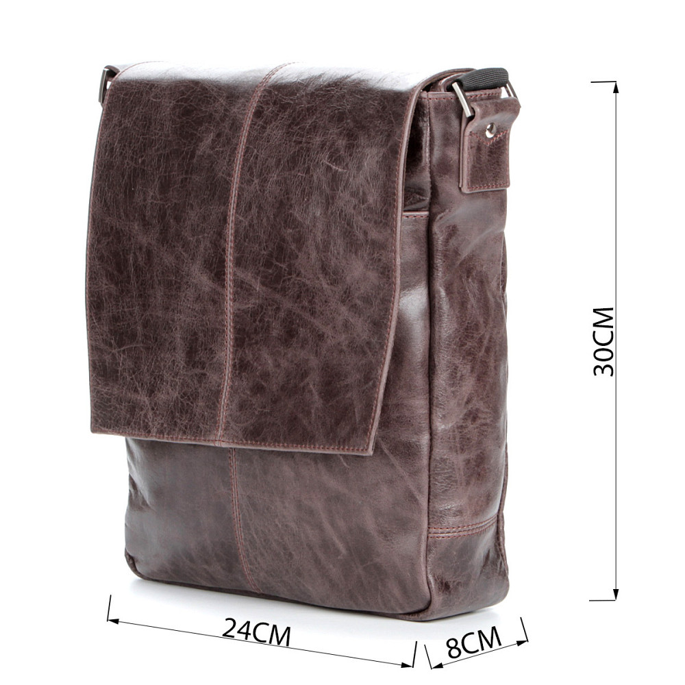 Сумка кожаная Коричневая (SHVIGEL) Киев - изображение 17