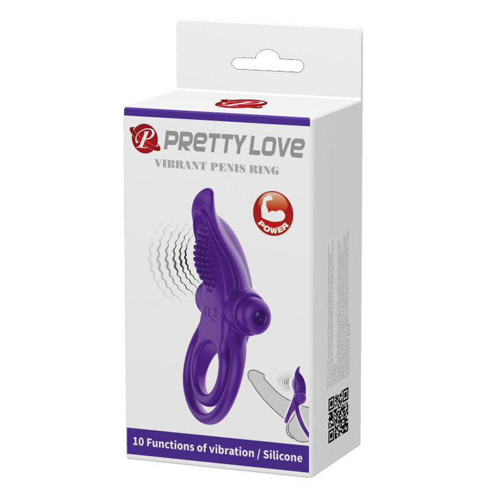 Ерекційне кільце - Pretty Love Vibrant Penis Ring Purple Sex Aura Київ - фото 10