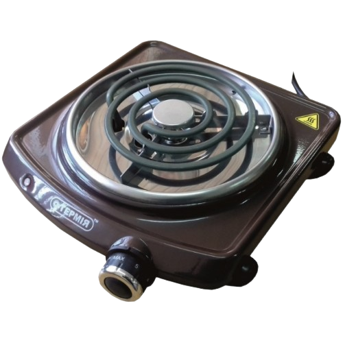 Електроплита настільна (спіраль) коричнева ЕПТ 1-1,0/230 М2 ТЕРМІЯ Житомир