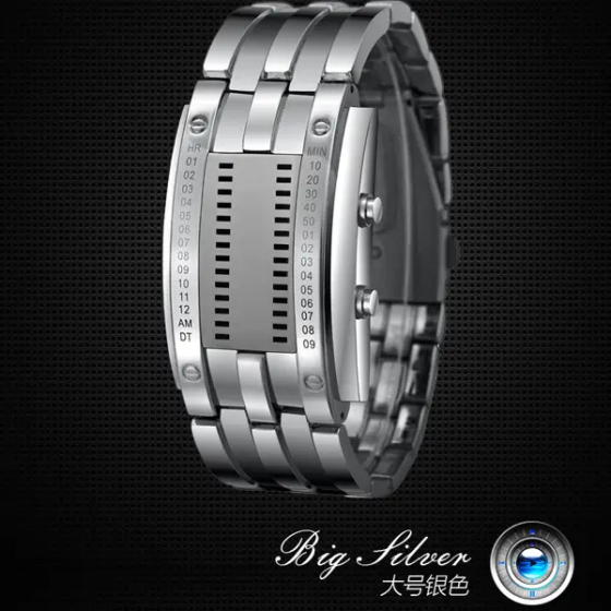 Уникальные бинарные мужские часы Skmei 0926 (Серебристый) Киев