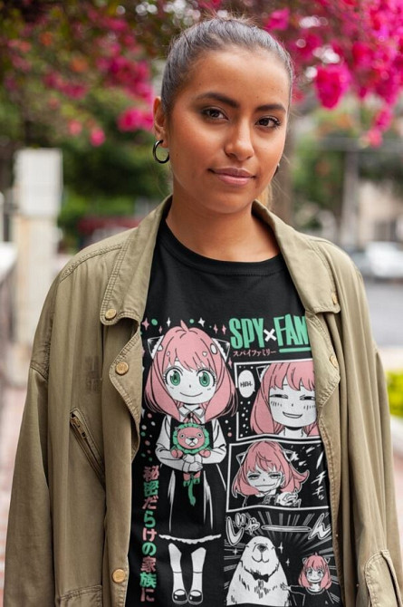 Футболка аниме Шпион и семья оверсайз (S/M/L) Черний AnimeJ1108 Днепр - изображение 2