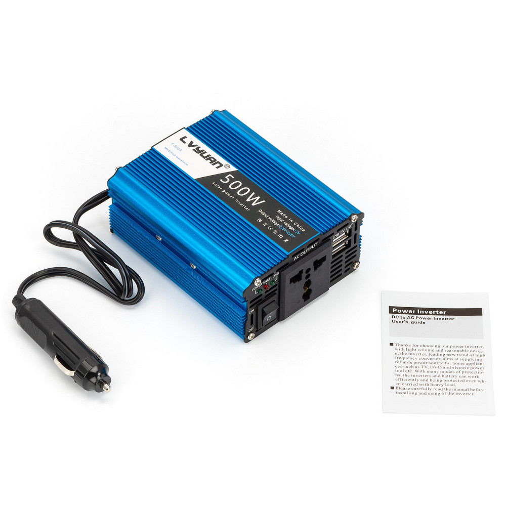 Перетворювач Інвертор Lvyuan З 12 В На 220 В 500 Вт Київ - фото 2