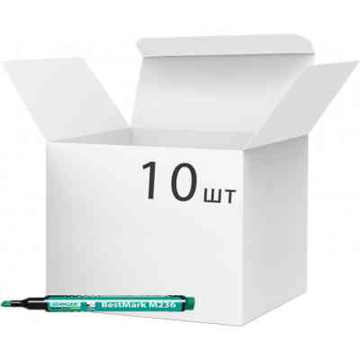 Маркер Stanger водостійкий, 1-4 мм, клин. накінечник зелений 10 шт (MARKER-PER-STM236G10) Вінниця