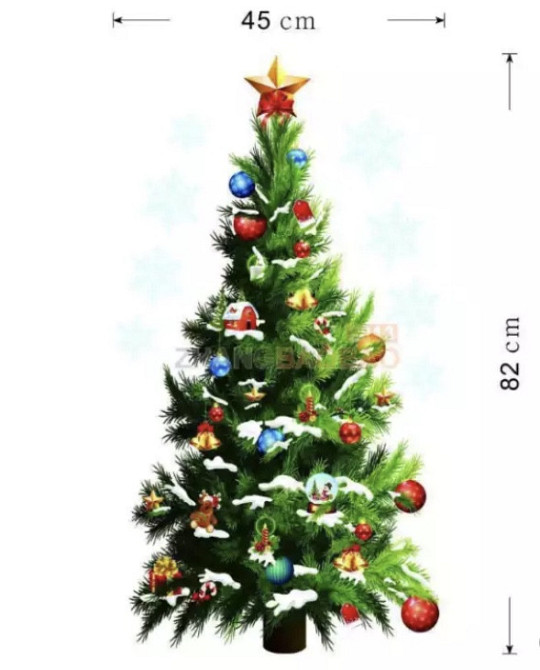 Наклейки новогодние на окна 