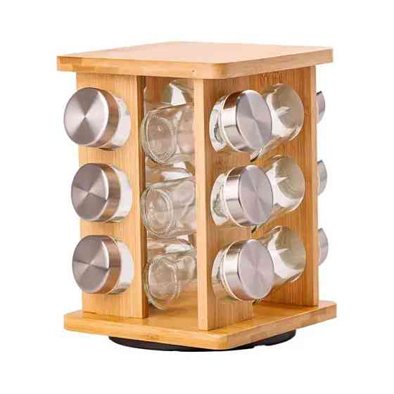 TS Kitchen Набір для спецій на дерев'яній підставці 12 предметів по 100 мл HP531B6612Z Киев