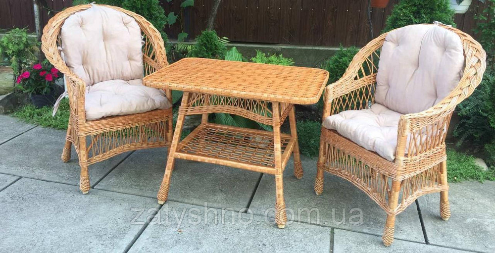Плетеный комплект мебели | Мебель из лозы | комплект балконной мебели на подарок Киев - изображение 4