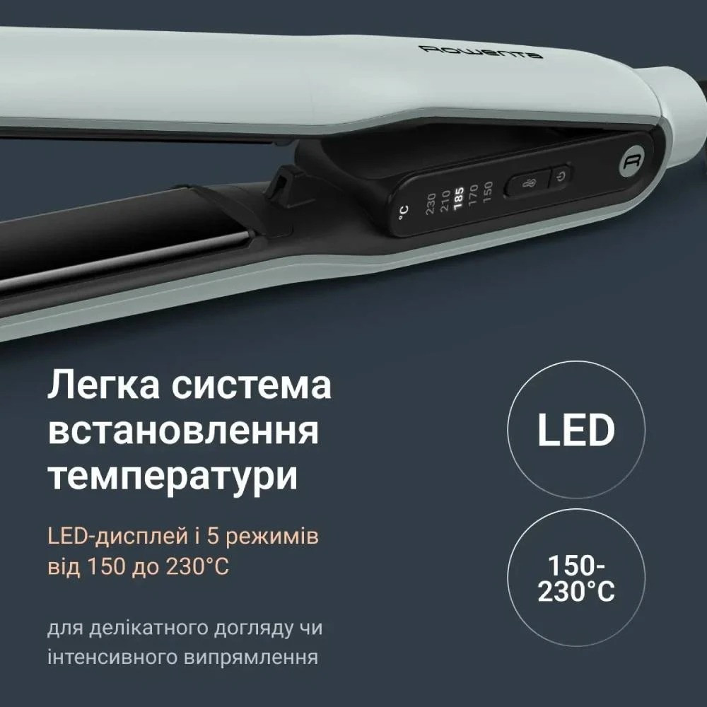 Праска (випрямляч) для волосся Rowenta Thermoglide SF5120E0 зелений Харьков - изображение 10