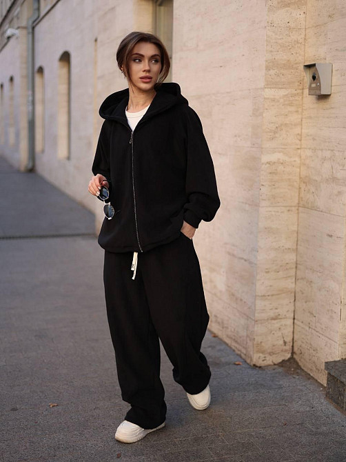 Жіночий теплий повсякденний костюм двійка з турецького двостороннього флісу Одеса - фото 1