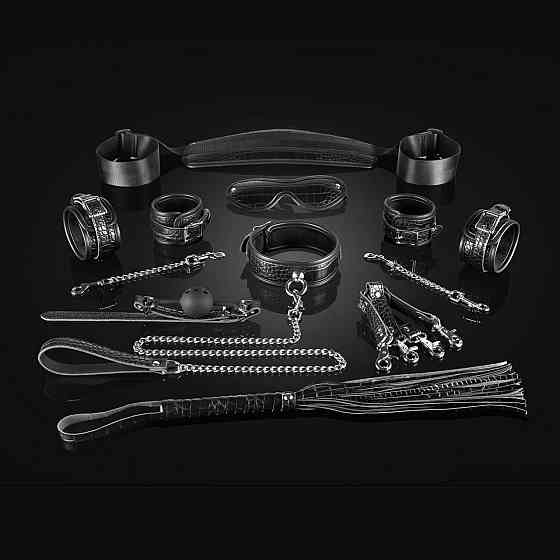 Набор Liebe Seele Temptation Bondage 8pcs Kit, фиксаторы, ошейник с поводком, кляп, флоггер, маска Sex Aura Киев