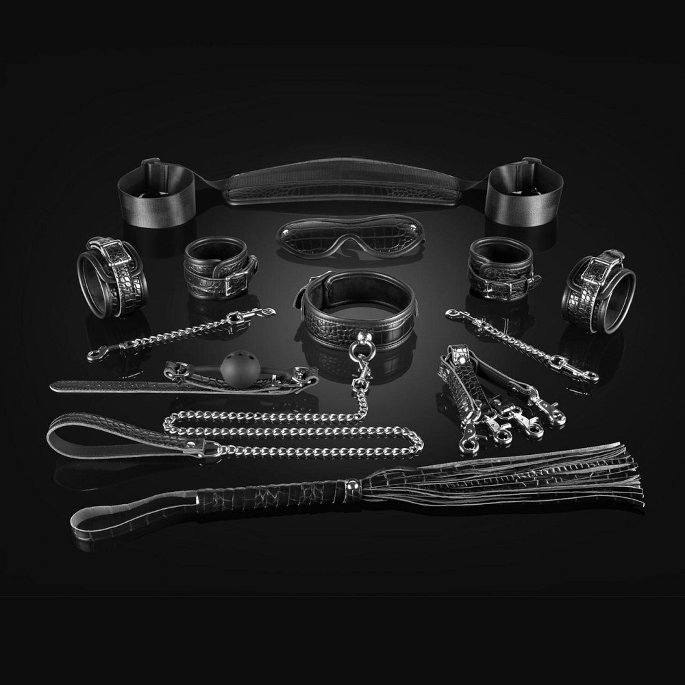 Набор Liebe Seele Temptation Bondage 8pcs Kit, фиксаторы, ошейник с поводком, кляп, флоггер, маска Sex Aura Киев - изображение 2