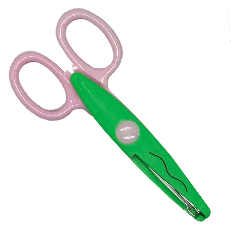 Ножиці дитячі "Craft" 1606A (Green-Pink) з фігурним лезом Вінниця - фото 1
