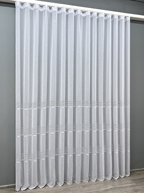 Тюль VR-Textil 2086т Мережка Льон Білий 400х240 см (42-1363) Київ - фото 3