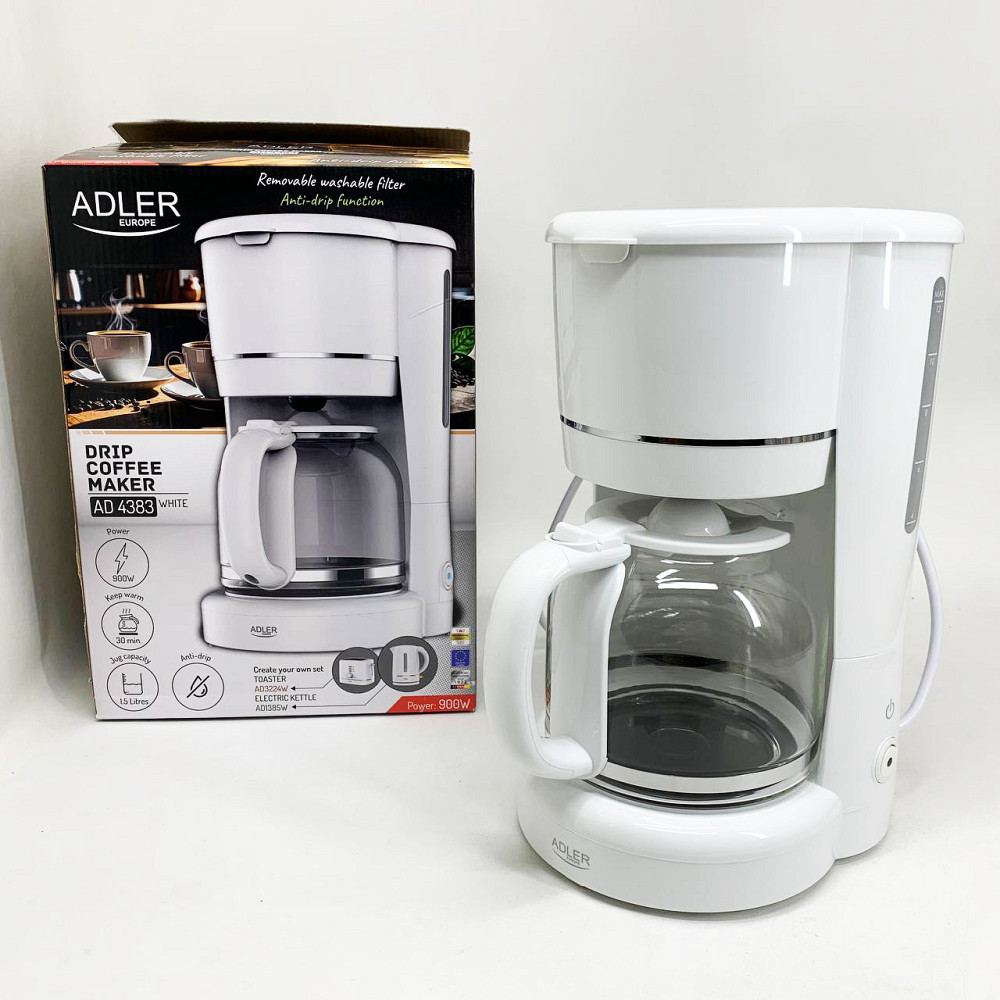 Кавоварка крапельна Adler AD 4383 white 1.5Л 900Вт SO-72 Львов - изображение 5
