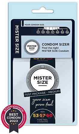 Презервативи Mister Size Test Package Medium-3 різних розміри 53 мм — 57 мм — 60 мм Sex Aura Київ