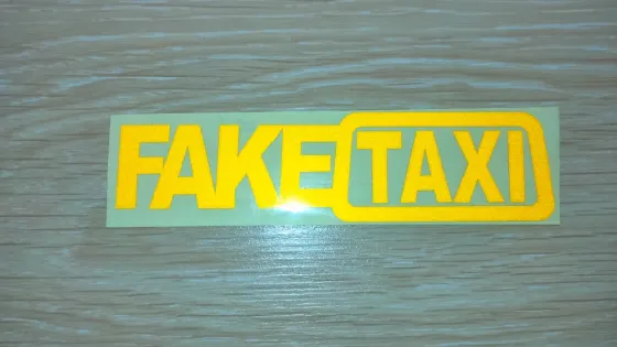 Наклейка на авто-мото FakeTaxi светоотражающая Киев