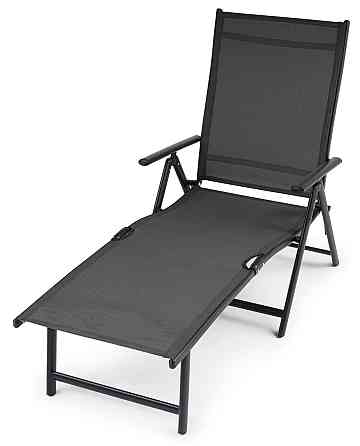 Садовий шезлонг з алюмінієвою рамою Di Volio Bolzano сірий Киев