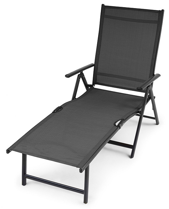 Садовий шезлонг з алюмінієвою рамою Di Volio Bolzano сірий Київ - фото 1