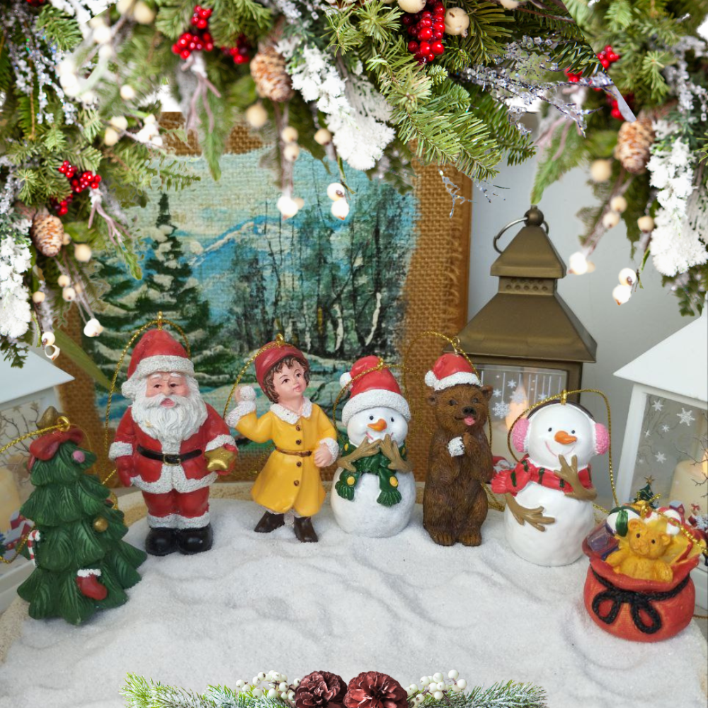 Новогодние елочные игрушки из полистоуна. Ёлочные украшения. Винтажные елочные игрушки из полистоуна Санта-Клаус Одесса - изображение 2